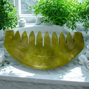 Natural Jade Scalp Massage Mini Comb | Gua Sha Tool | Hair & Body Massage